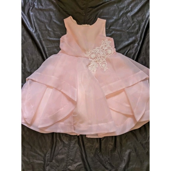 Janie And Jack Dress 18-24 Months Special Occasion Pink Organza Flower - Picture 12 of 16